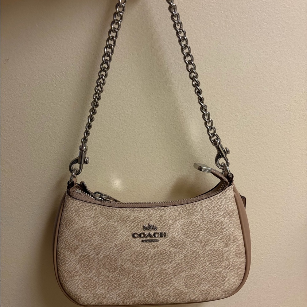 Coach Teri Mini Crossbody Bag in Light Beige and Taupe
